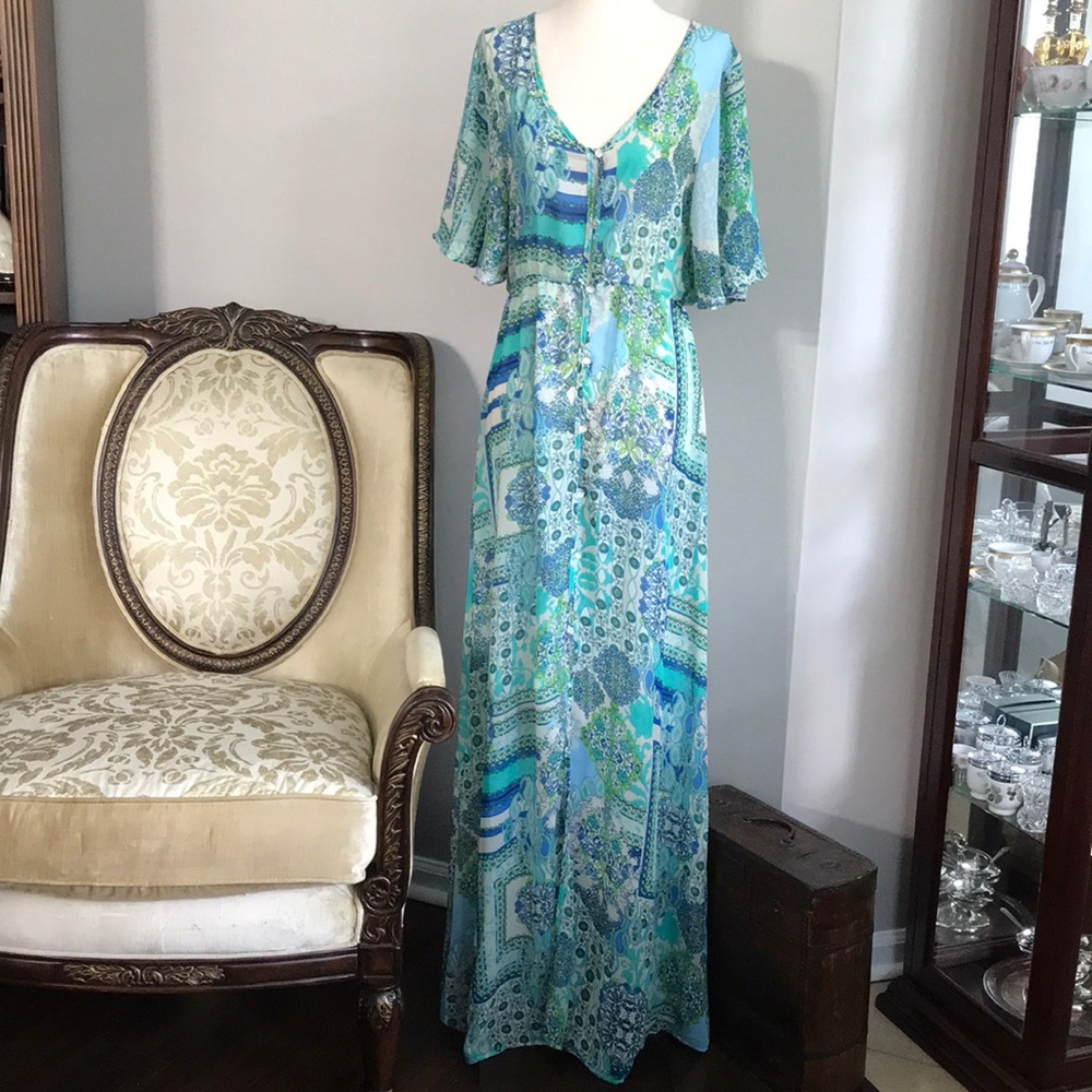 ๐ฅณHP! NWT~ ELAN SHEER MAXI DRESS/SWIM COVERUP - Picture 3 of 12